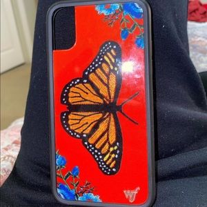 SOLD! Wildflower red butterfly case